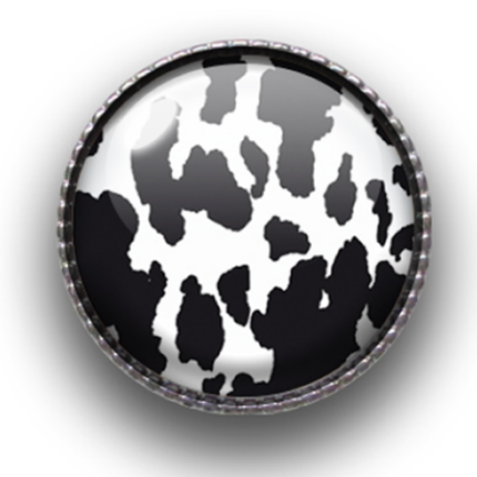 Schieber (silberfarben, Ø22mm), Safari, Dome, 22mm, geriffelt, Black White