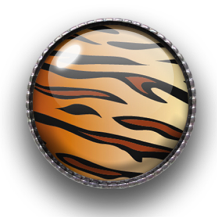 Schieber (silberfarben, Ø22mm), Safari, Dome, 22mm, geriffelt, Sandy Brown