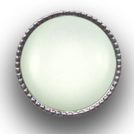 Schieber (silberfarben, Ø22mm), Classic Super Polaris, Dome, 22mm, geriffelt, Light Aqua Blue