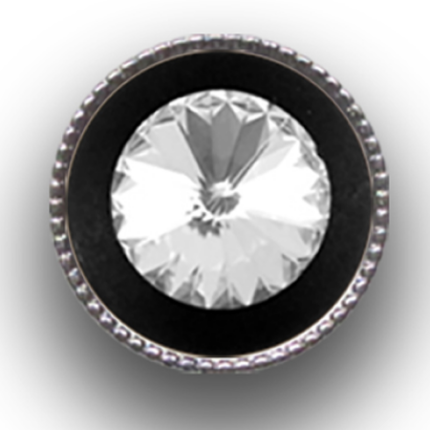 Schieber (silberfarben, Ø22mm), Rivoli Swarovski, Bling, 22mm, geriffelt, Light Colorado Topaz