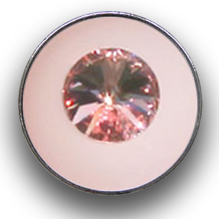Schieber (silberfarben, Ø22mm), Rivoli Swarovski, Bling, 22mm, glatt, Vintage Rose